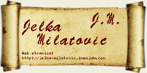 Jelka Milatović vizit kartica